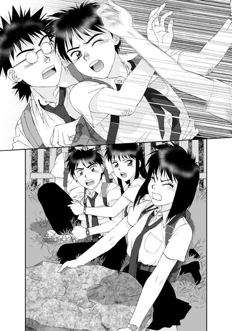 愚作「かごめかごめ」からセリフ無し絵その,13
この頃の漫画はペン入れの時にフキダシも描いてた場合もあるので消せないページもあります
擬音も消せる時だけ消しています

他にもフキダシいっぱいあったのに、なぜ2枚目の2つだけ原画に描いてたのか謎…昔の自分何考えてたん(‾□‾;)? 