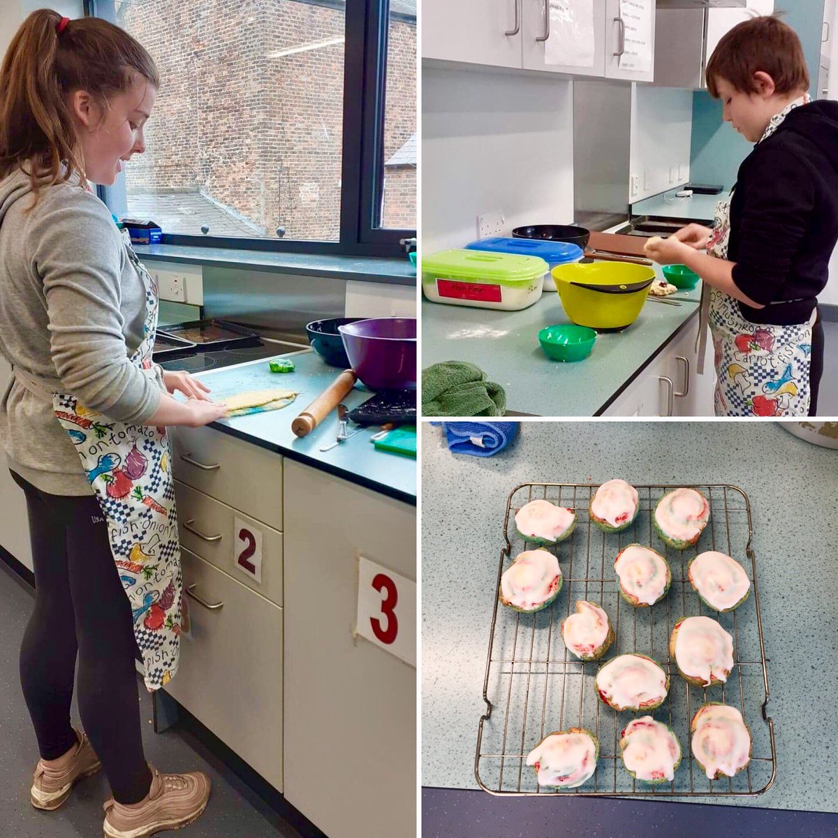 ElemoreForestS1's tweet photo. Couple of snapshots of our pupils on Wednesday. Activities ranged from a Joe Wicks workout to wake us up, baking and researching recipes, to having a mario kart competition! An enjoyable day for pupils and staff #schoolactivities #socialdistancingatschool #elemorehallschool https://t.co/Rz8Eno62Pd