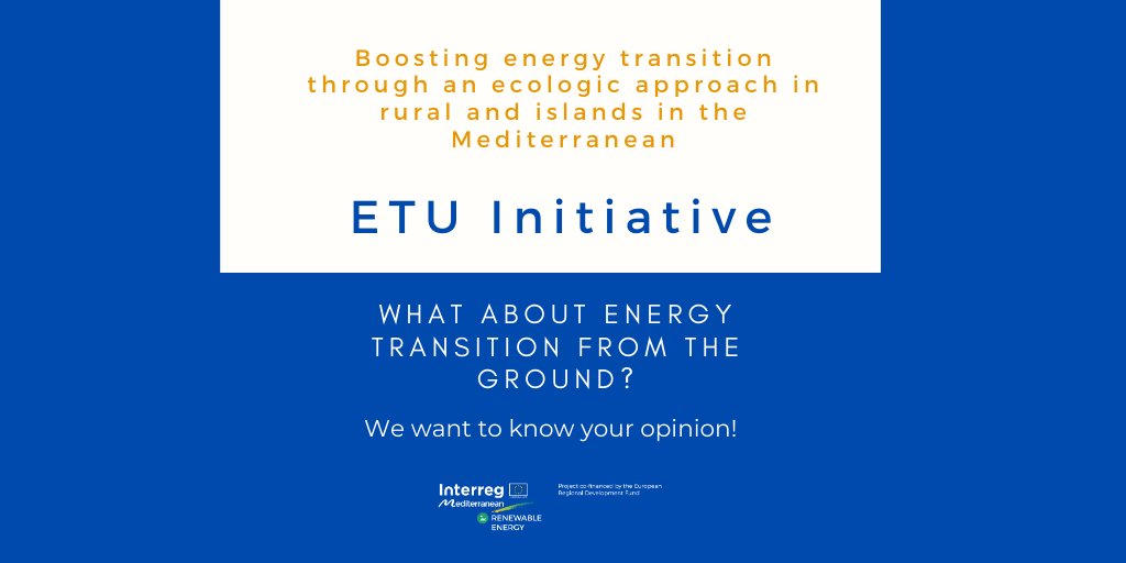 Participate in the @InterregMedRE survey    bit.ly/2NaafRn and help identify the needs &amp; concerns for #energytransition in the #Mediterranean territories #INTERREG #MADEinMED
