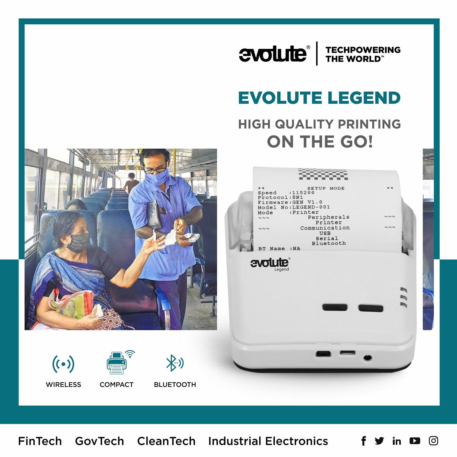 evolute bluetooth printer