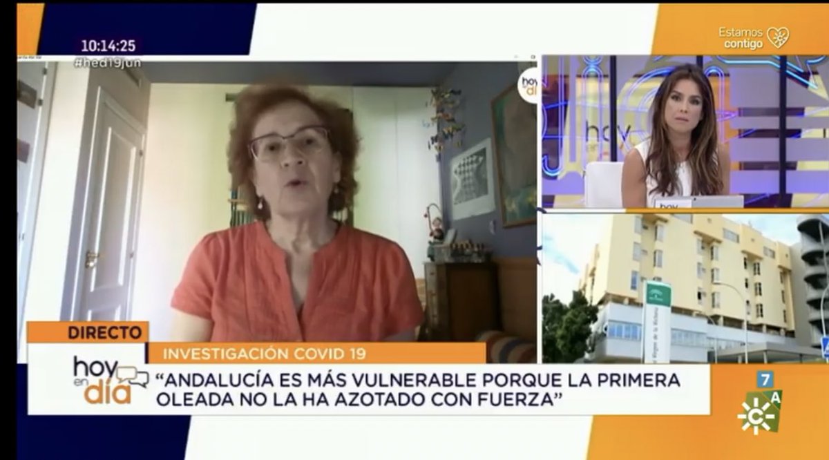 HoyEnDiaCSTV's tweet photo. #EnDirecto La viróloga Margarita del Val del @CSIC advierte:
“Andalucía es más vulnerable porque la primera oleada no la ha azotado con fuerza” #Hed19jun https://t.co/LSbG6Mixek
