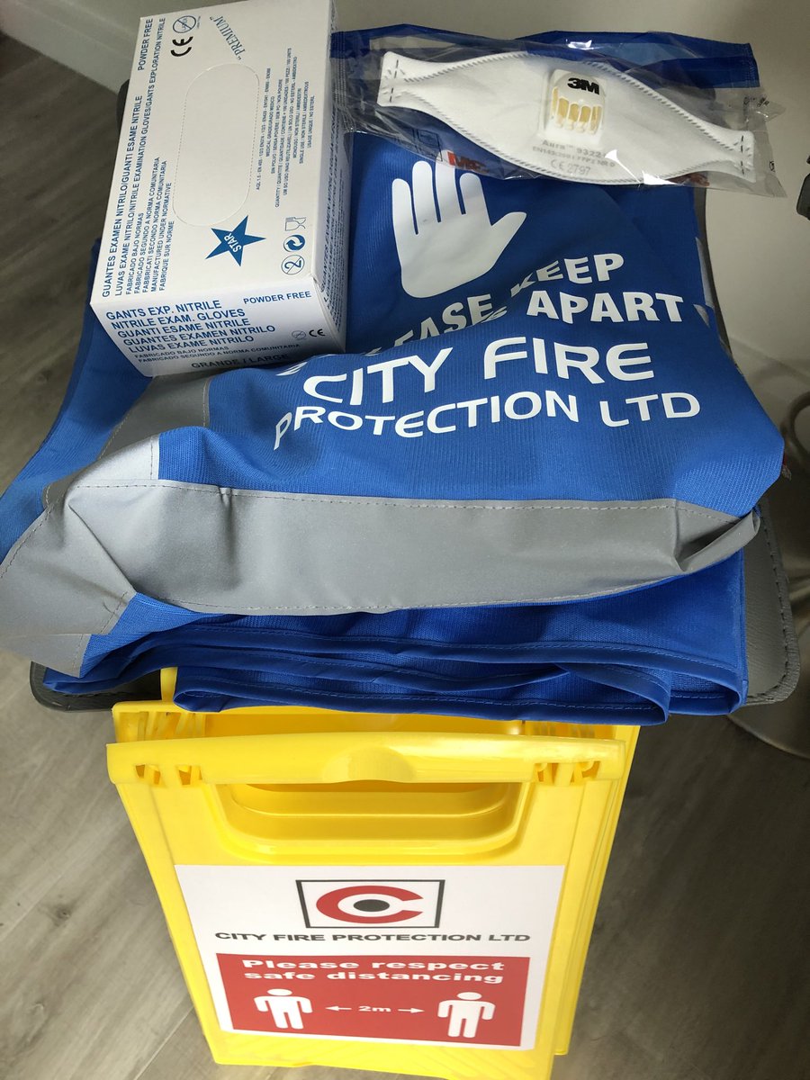 CityFireGlos's tweet photo. PPE all ready for the return of one of our Furloughed engineers 🔥#welcomeback https://t.co/ia01QKuAgR