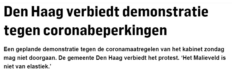 mauricedehond's tweet image. Den Haag verbiedt demonstratie van zondag tegen de coronamaatregelen.
Goh. dat me dat nu niet verbaast.
De autoriteiten lijken steeds meer op de drie aapjes (Ze horen niets, willen niets zien en houden hun mond ook als ze andere opvattingen hebben).

tubantia.nl/binnenland/den…