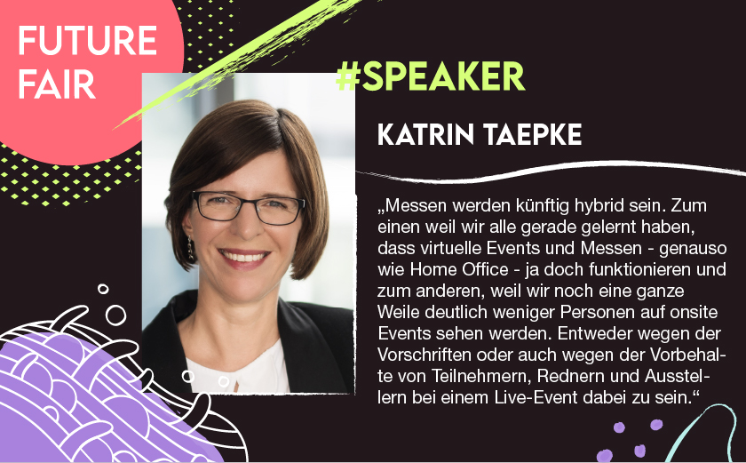 LACONCEPT's tweet image. Weiter geht&apos;s mit unserer Speakerinnen-Vorstellung:
MICE-Expertin ⭐️Katrin Taepke⭐️wird uns noch mehr Einblicke in Trends und Top-Themen der Messe- und Event-Branche geben. 
Wir freuen uns schon sehr! 
#futurefair2020 #remoteevent #MICE