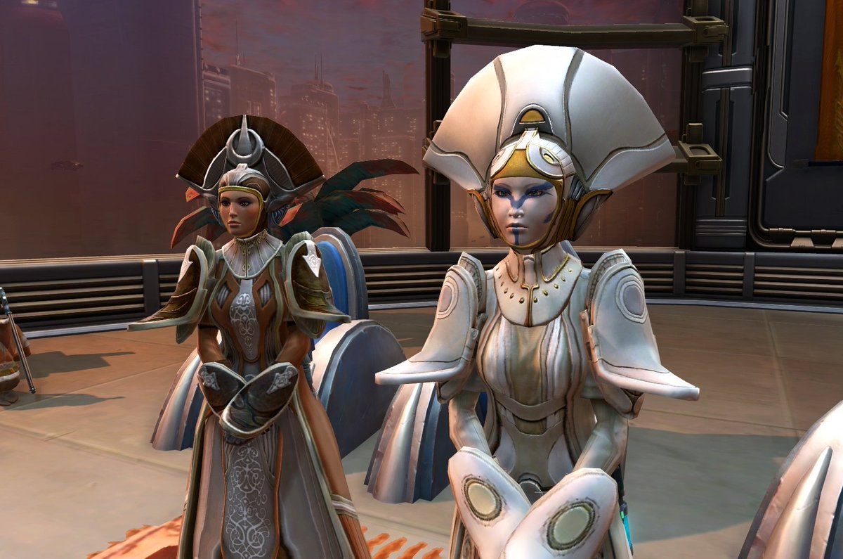 AshiaSature's tweet photo. Look at this and tell me you don't want me to have both Jaesa and Nadia in my JC crew.
These two needs to be friends.
#SWTOR #NadiaGrell #JaesaWillsaam https://t.co/AAwM3pCEqi