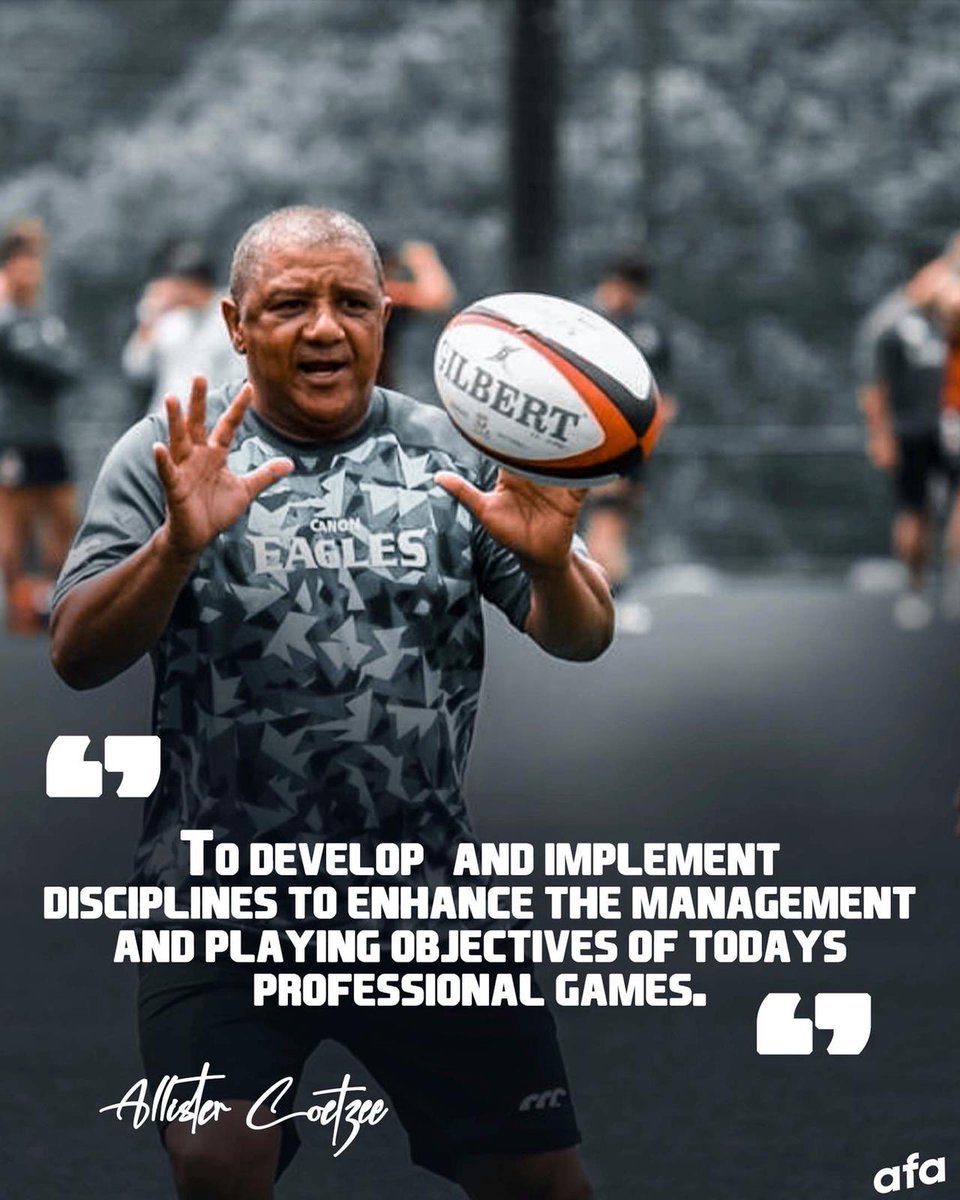”To Develop And Implement Disciplines To Enhance The Management And Playing Objectives Of Today’s Professional Games”
•
•
•
#coaching #phylosophy #rugby #rugbyunion #rugbycoach #southafrica #japan #superrugby #springboks 🇿🇦 
📸 <a href="/advisersforath1/">advisersforathletes</a> 📸