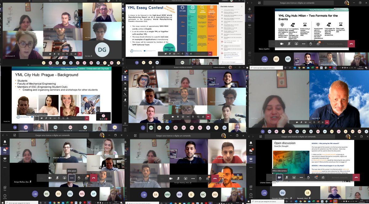 yml_network's tweet photo. We have held a meeting this week with participants of our 5 #CityHubs: Milan, Prague, Basque, Gothenburg and Braunschweig to discuss the future activities of the #YML_Network More info: https://t.co/WRg6m7Jo4x https://t.co/kD00hbu7LB