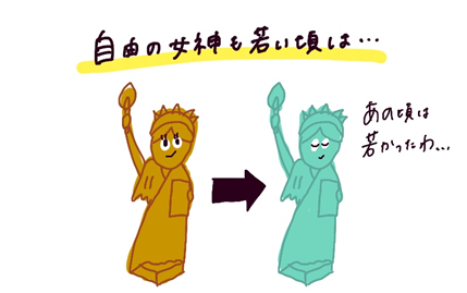 Tdk歴史みらい館 記事更新 12 花火もパーマも酸素のおかげ 青緑色の 自由の女神 はじめは茶色だった 身の回りのアレやコレも 酸化 が関係していた 酸化の仕組みをイラストでわかりやすく解説 T Co G1kkfwdjcc 酸化 サビ