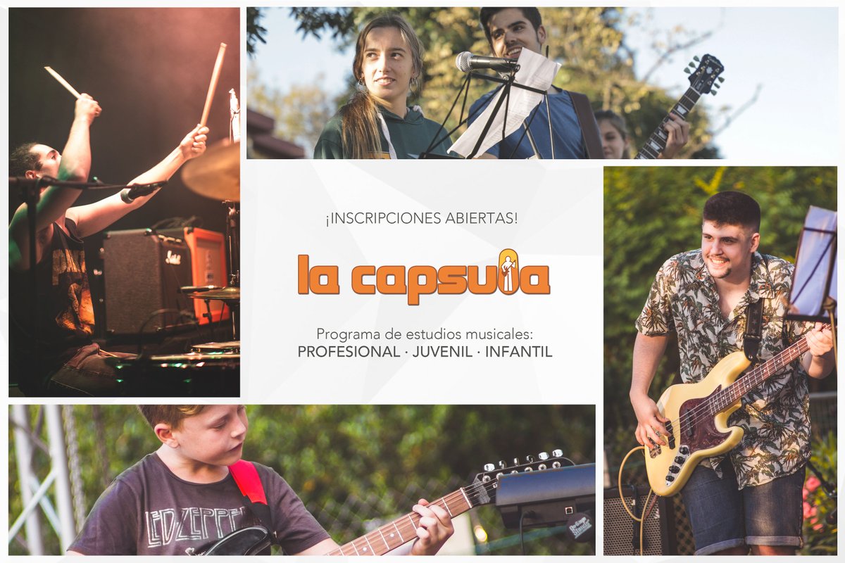 📋 Abiertas inscripciones para el Curso 20-21 de Escuela de Música La Cápsula.

🎸 Programa libre (Instrumento y Combo) 
🎼 Programa Reglado (Infantil, Juvenil y Profesional)

lacapsuladeltiempo.com/escuela-de-mus…