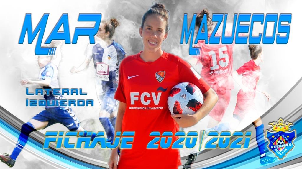 🆕 *¡¡Fichaje!!*🔏📸
* Mar Mazuecos se compromete ✍🏻 con Mislata CFF* 🤝
Defensa Lateral izquierda contrastada, procedente del Tarrasa y con un bagaje en equipos como Barça o Español. 
Fichaje para la Familia del Mislata CF, estamos deseando verte pronto en el terreno de juego.