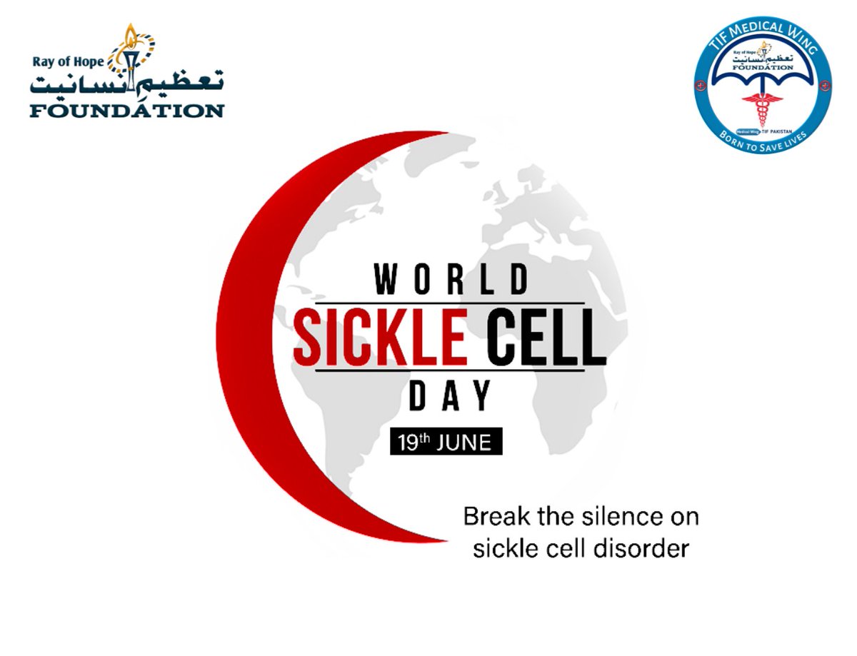 PakistanTif's tweet photo. Sickle cell disease (SCD) is a group of blood disorders typically inherited from a person's parents. This leads to a rigid, sickle-like shape in their red blood cells which reduces oxygen.

#TIFPakistan #WorldSickleCellDay
#BeTIFBeProud https://t.co/GsaAhyM3Bw
