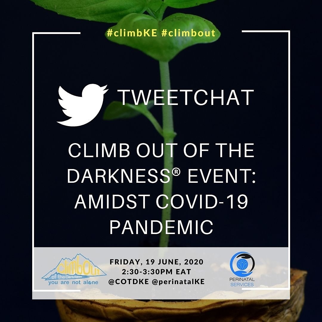 CotdKE's tweet photo. Join us at 2:30pm today to learn more about Climb Out of The Darkness® event #climb2020 and why as Kenya 🇰🇪 we are participating in this worldwide annual event for the 3rd time, to raise awareness on #MaternalMentalHealth

#climbKE #climbout #cotd2020 https://t.co/k4CB0VuER6