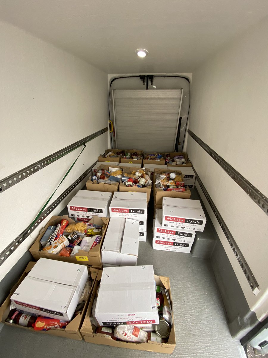 JonathanI2's tweet photo. 27 food parcels to go out to the people of Glasgow this morning in our van. @BRC_ERScotland @BritishRedCross @MichaelAdamson5 #KindnessWillKeepUsTogether https://t.co/4G5uC3lS0b