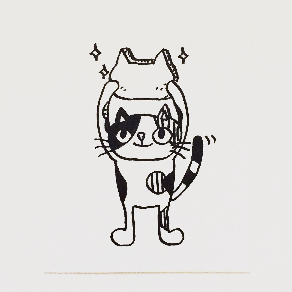 肌子 今日のイラストはコレ ェ 猫耳食パンを手に入れた猫 イラスト 猫 ネコ ねこ オリジナル ペン画 アナログ画 絵 猫の絵 白黒猫 三毛猫 肌子 今日のイラストはコレ ェ 猫耳食パンを手に入れた猫 イラスト 猫 ネコ ねこ オリジナル ペン画 アナログ画 絵 猫の絵 白黒猫 三毛猫