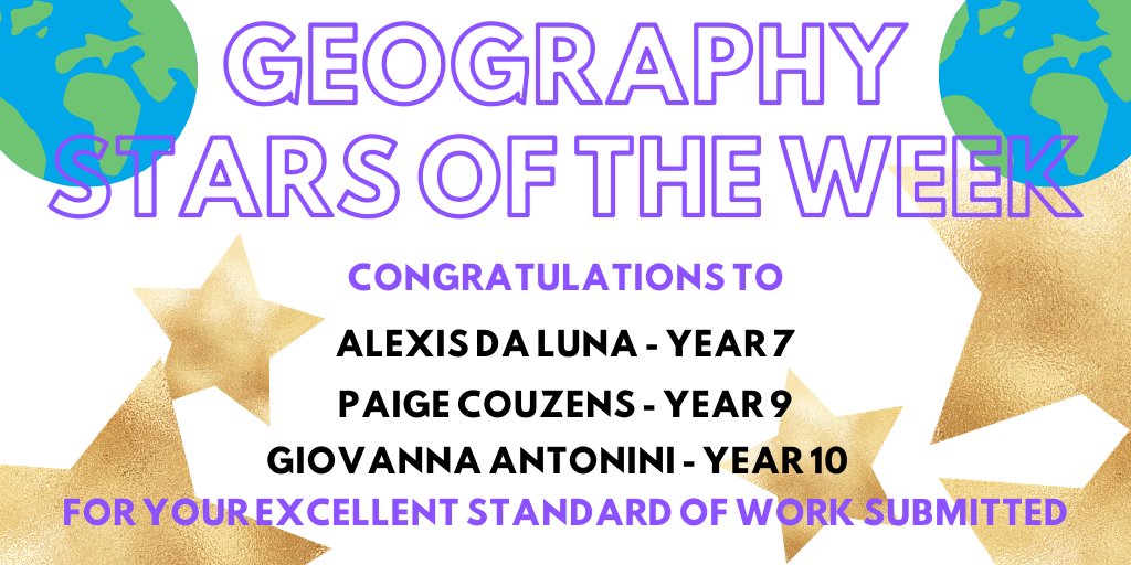 StNicksHumsDept's tweet photo. Another great week from our home learning from our Geographers. 🌎🌍 Stars of the week this week are... https://t.co/EXA3VCzVRR