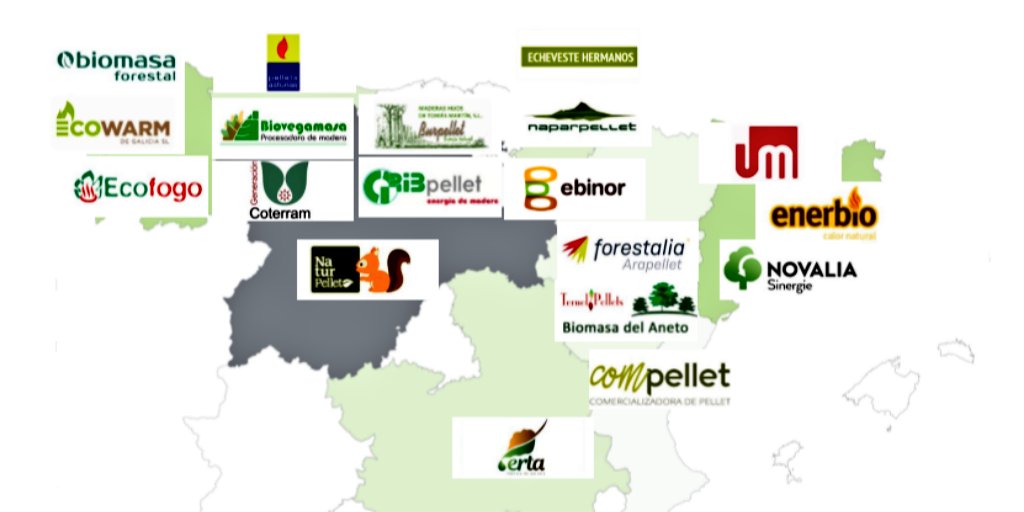 #SabíasQue? Apropellets cuenta con los principales productores de #pellets de madera de España, con un total de 19 asociados y sus respectivas plantas de #pelletcertificado, representando el el 75% de la producción nacional de #pélet de madera de #calidadcertificada ✅
