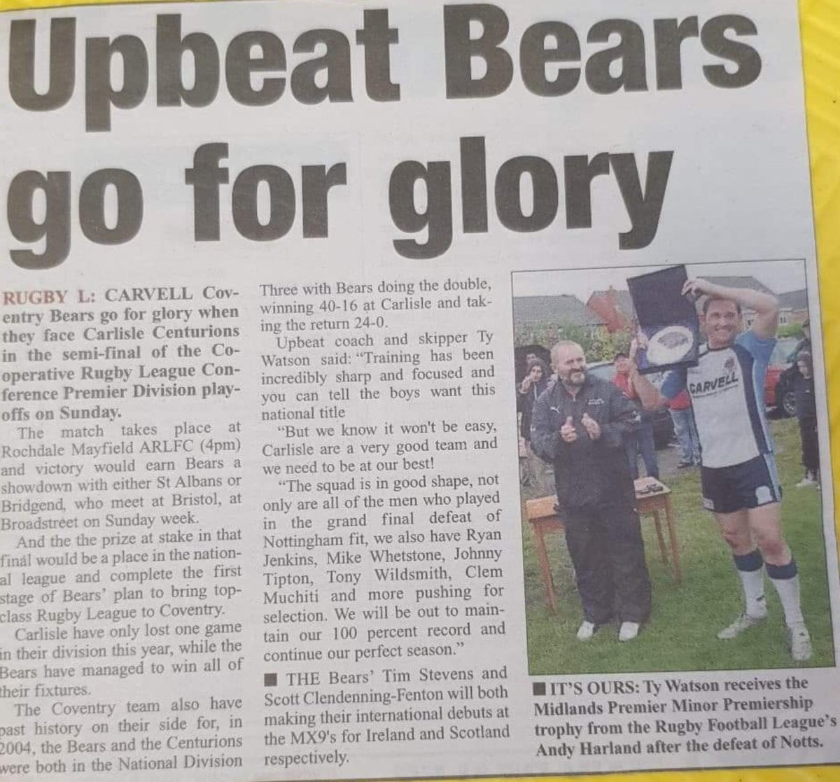 HurricanesRLFC's tweet photo. And here's some more clippings #FBF #BearsHistory #lnThisTogether https://t.co/K5LiEbZ4dj