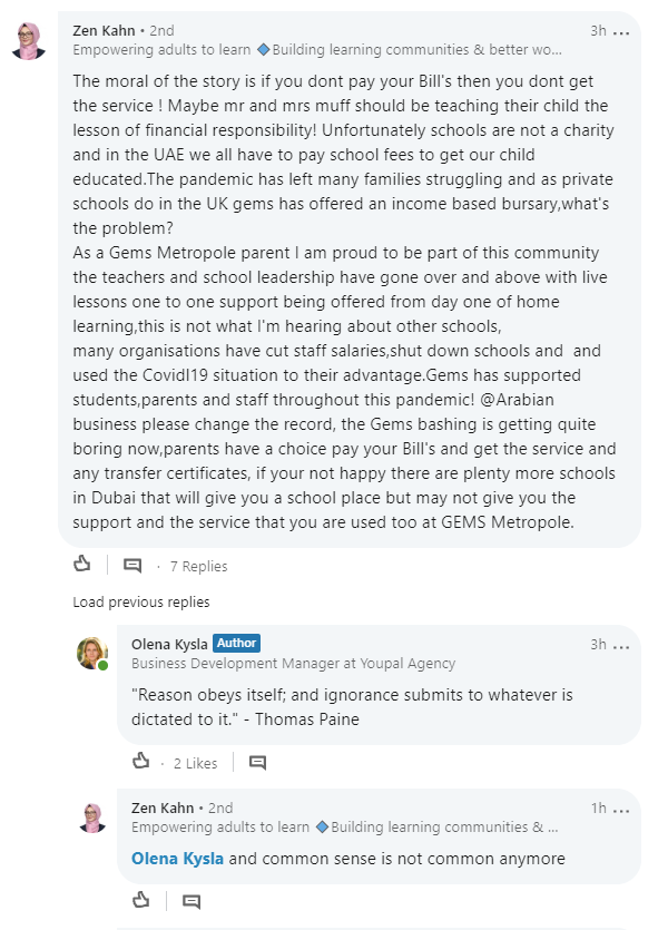OKysla's tweet photo. the Reply from @metropole_gems Principle's Wife sums it all up!

Ladies and Gentlemen; I have no further comments..
@DubaiNameShame @helgendy007 @AS02082

bellow link to original post in @LinkedIn currently +10,000 views
https://t.co/REGM5OlNVx

#helpgemsparents #callingoutgems https://t.co/rBEMCRmy3L