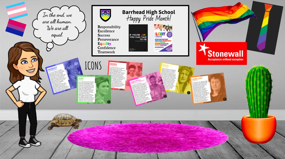 To celebrate pride month we have put together a virtual classroom with links to lgbt+ websites and lots of information to support and educate young people at home. Educating ourselves is the first step to equality 💜 Follow the link to have a look around docs.google.com/presentation/d…