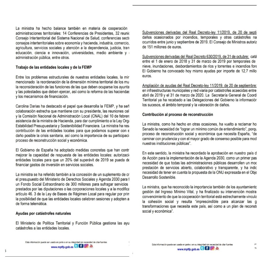 jmburgar's tweet photo. La reforma de la Administración Local que viene, tras lo anunciado ayer por @CarolinaDarias @territorialgob:

✔ Modificación LRBRL ➡️ Sesiones por medios electrónicos (46.3)
✔ Contrarreforma LRSAL
✔ Estatuto Básico de los pequeños municipios y #ELM
✔ OEP #FHCN 

Atentos! 🤓 https://t.co/f5BQR5AsTN