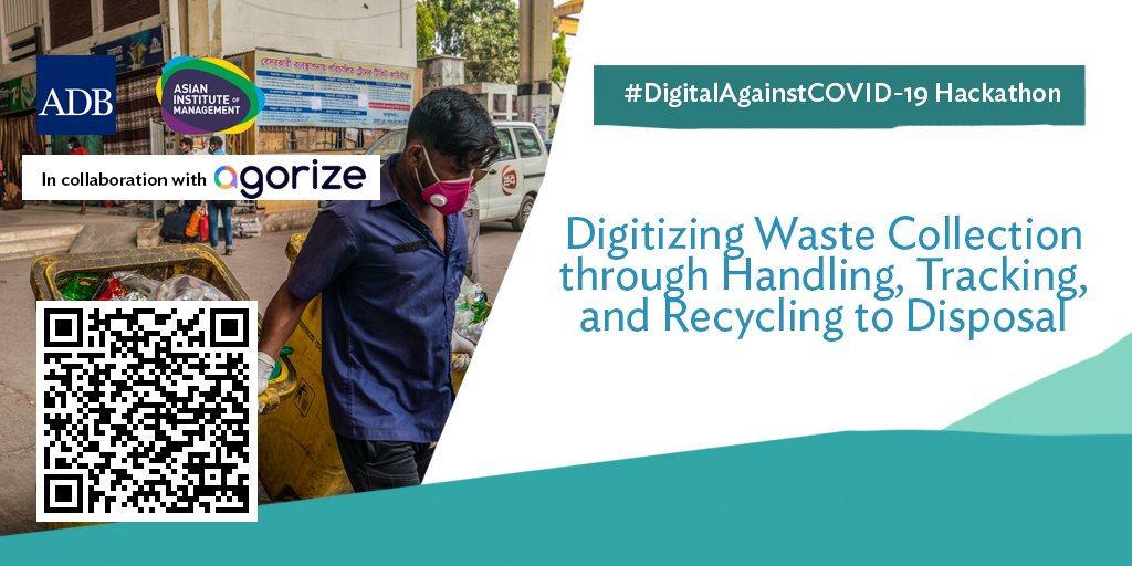 UPCURSOR's tweet image. How can we use digital technologies in inspiring people to sort, recycle, upcycle, reuse, and innovate to reduce the waste sent to its final disposal?

Join the @ADB_HQ and @aim_edu #DigitalAgainstCOVID19 hackathon. Turn your vision into reality. Submit by July 6. #ADBHackathon