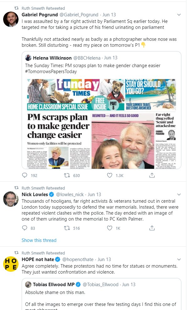 Ruth Smeeth, again very active on Twitter condemning the Nazis