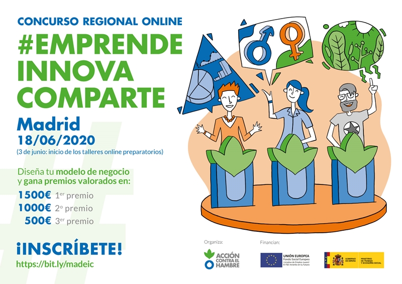 Acontraelhambre's tweet photo. El concurso #EmprendeInnovaComparte en Madrid ha celebrado su tercera edición este jueves 18 de junio. Una jornada en la que se han compartido experiencias de emprendimiento y las distintas ideas de negocio de los jóvenes participantes. 

👉Más info: https://t.co/4KCxORdmmO https://t.co/zQkCsDFo23