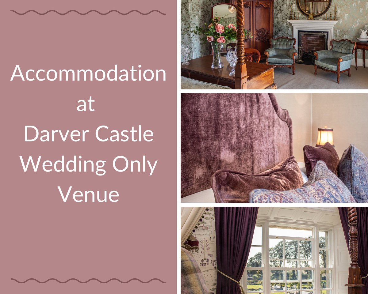 #DarverCastle accommodation offers elegance, comfort and luxury. There are 56 rooms in total at Darver Castle Estate which are situated in the Main Castle, Courtyard, Stables and Oakwood Cottages.
We can cater for 120 guests throughout the Estate in absolute privacy #LouthChat