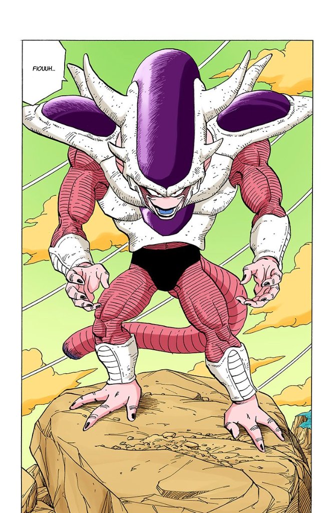 Le concept de transformation de Freezer est différent. Il retient son pouvoir grâce à des formes dégénérescente. Graphiquement elles sont de plus en plus compliqué ... même Krillin s'imaginera sa forme parfaite totalement excentrique...