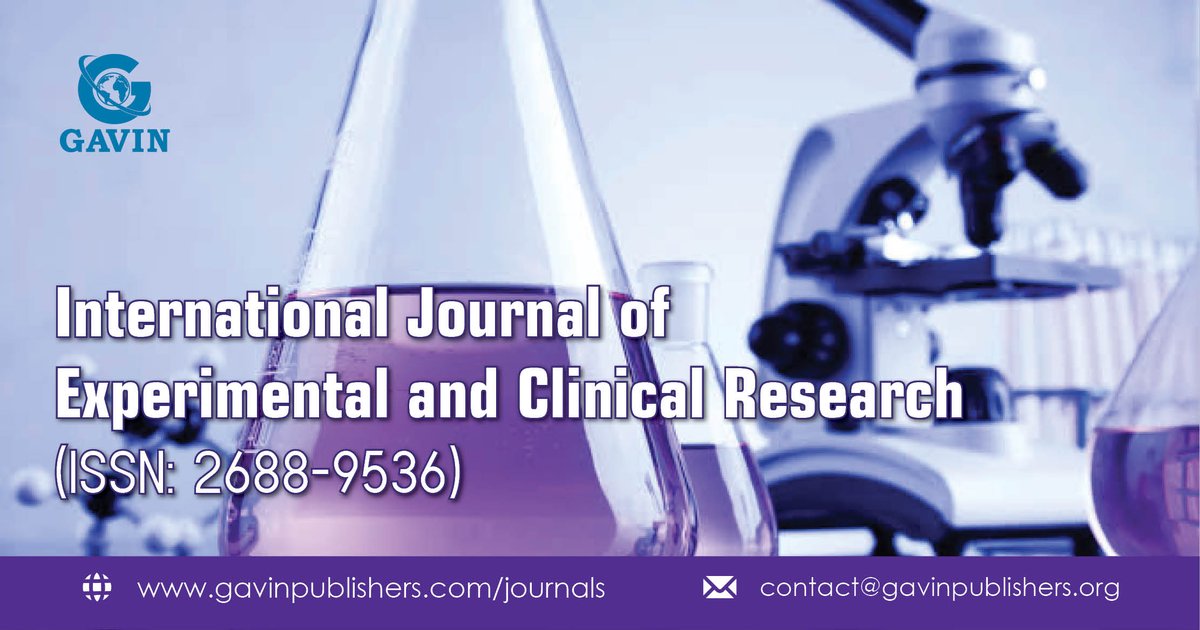 #International Journal of #Experimental and #Clinical Research (ISSN: 2688-9536) is a scholarly #multidisciplinary peer reviewed #open #access journal which provides a forum for scientific information exchange in the fields of #medical, dental, #pharmaceutical, #nursing.