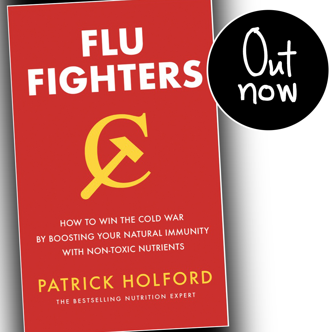 PHolfordSA's tweet photo. Flu Fighters, #PatrickHolford’s 40th book has landed in SA!
The book offers a comprehensive guide to supporting your immune system with #Nutrition, as well as a collection of delicious immune-supporting recipes using simple ingredients. Buy it now! https://t.co/HG9bJVeZR5