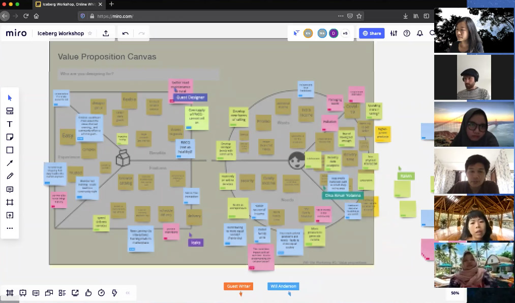 willwai1's tweet photo. We ran our first remote iceberg workshop with the wonderful design team at Mapan, a financial and social inclusion app serving low-income communities and women entrepreneurs in Indonesia. Was great to experiment with #consciousdesign in Jakarta, Singapore, Berlin and London! https://t.co/Dg1HIZWtUQ