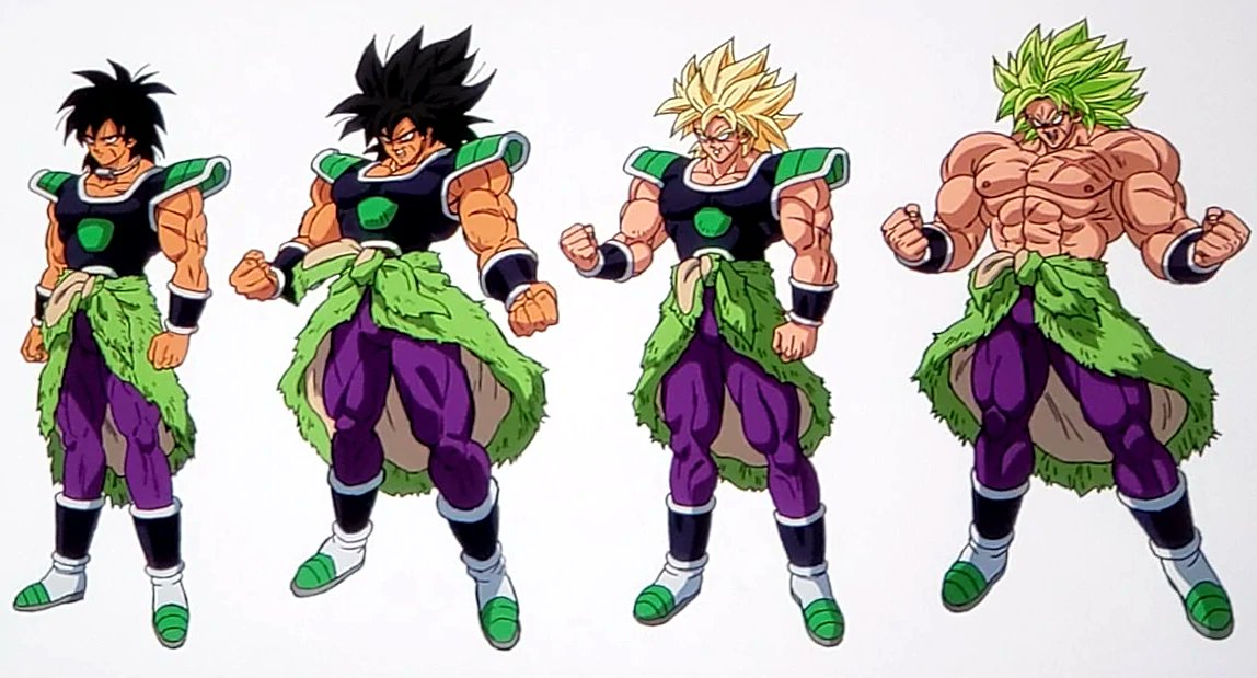 Dans le film DBS Broly, on en revient au même concept que pour le Vegeta de la saga de Saiyen mais en plus poussé: Le personnage laisse aller sa nature bestiale jusqu'à un déluge de surpuissance jamais vu au par avant.