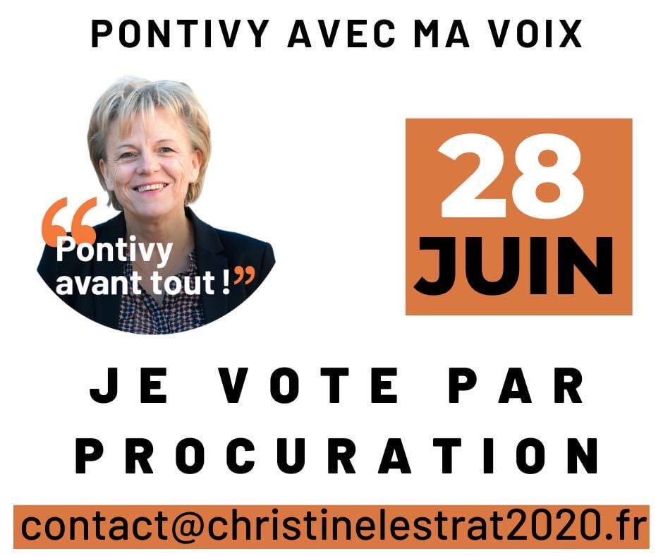 lestrat2020's tweet photo. 🗳📢 Si vous ne pouvez pas vous déplacer le 28 juin, votez par procuration!
Notre équipe #pontivyavanttout vous accompagne dans vos démarches
✔️ Simple rapide
📧 contact@christinelestrat2020.fr
ou
📍 88, rue du Gal de Gaulle - Pontivy à notre local de campagne de 10h>12h /14h>19h https://t.co/9J9DgJuasq