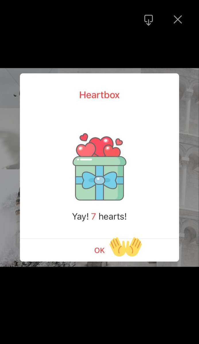 Con't.• Go to my My Idol & click ATEEZ• Click every picture post you want• Once you see a red heart with question mark, tap it.• You will received hearts (it depends on the picture you click, there is 7, 20, 100 or 1,000)Heart box is avail 5X every 4hrs.