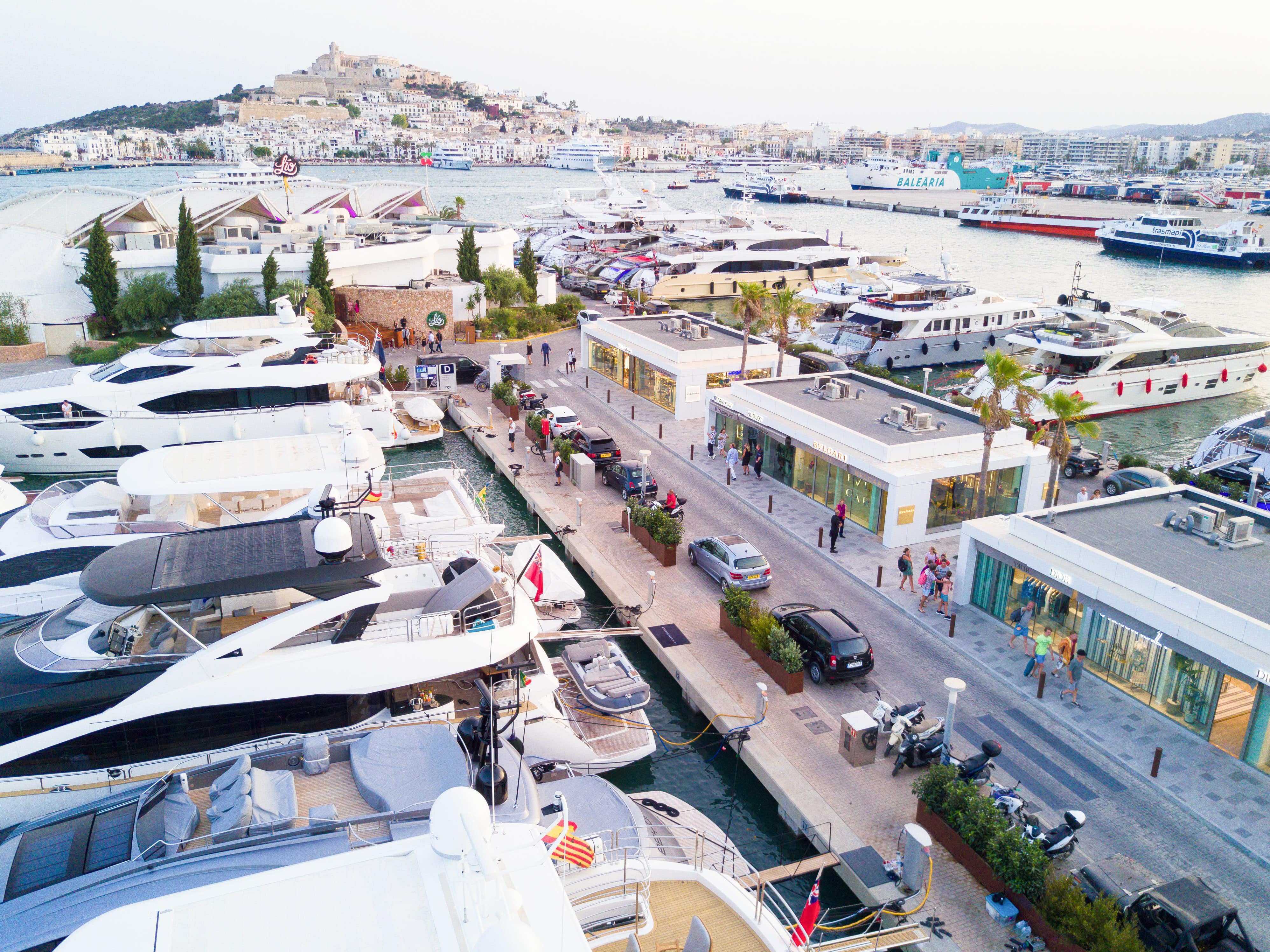 Marina Ibiza - More than a marina, it's a way of life - The most exclusive  brands in the world are in front of your mooring at Marina Ibiza.  #MarinaIbiza #LouisVuitton #Dior #