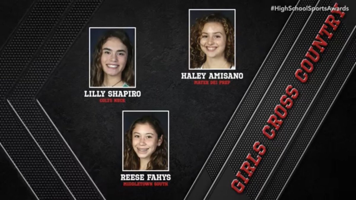 AmisanoRN's tweet photo. Congratulations to Reese of Middletown South! Honored to be a finalist going up against these 2 girls for the Asbury Park Cross Country Runner of the Year Award...looking forward to another great XC season this Fall!!! See you at Holmdel!!!💙🏃🏼‍♀️ #buildingthatbase https://t.co/iXCpxxvlIS