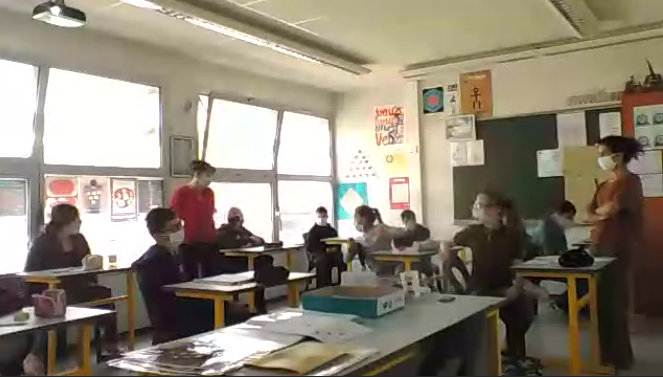 LalouxCecile's tweet photo. 1ère visio avec les lauréats académiques #prixNAH @AcReims - Bravo aux élèves de la classe de 6ème A du collège Paulette BILLA de Tinqueux. Des élèves de SEGPA mis à l'honneur dans la catégorie cycle 3. Fiers d'avoir relevé brillamment le défi lancé par Mme DESSAIGNE et Mme PIHET https://t.co/Bl5EfjvPVj