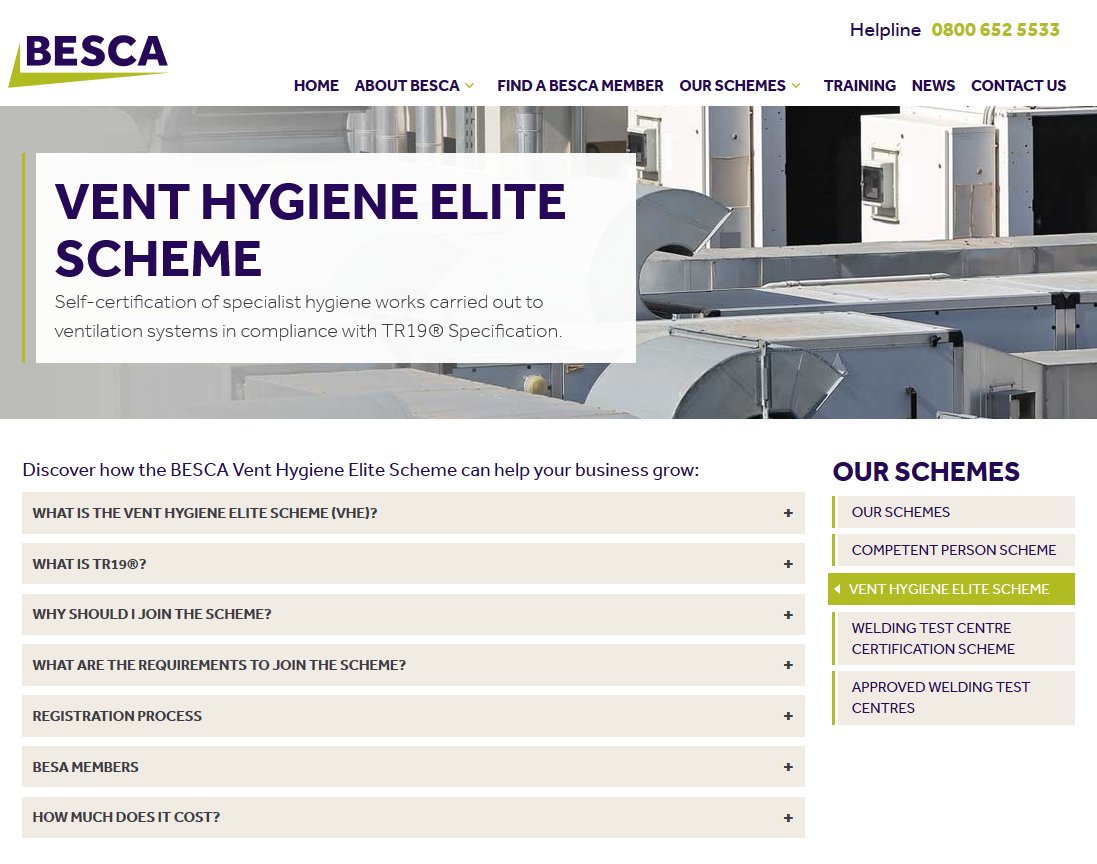We've been busy making big changes to #VHE. 
Developed by the industry for the industry we're making sure that the changes promote, support &amp; develop the vent hygiene industry!
Have a look through the website and see what VHE is all about!
#venthygieneelite #venthygiene