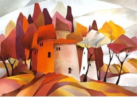Musk_DaiIy_news's tweet photo. Staying with the colourful houses and this bright offering from Gisela Funke  Happy Naive pictures to start us on our arty way https://t.co/memyIkFv5F