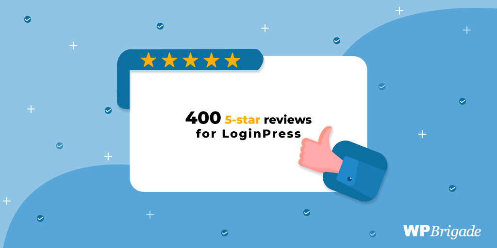 wpbrigade's tweet photo. 400 Five Star reviews and still counting. #LoginPress raising all the bars when it comes to customizing the WP Login page.
#WordPressLogin #Design #WPBrigade https://t.co/G87v8HpV0y
