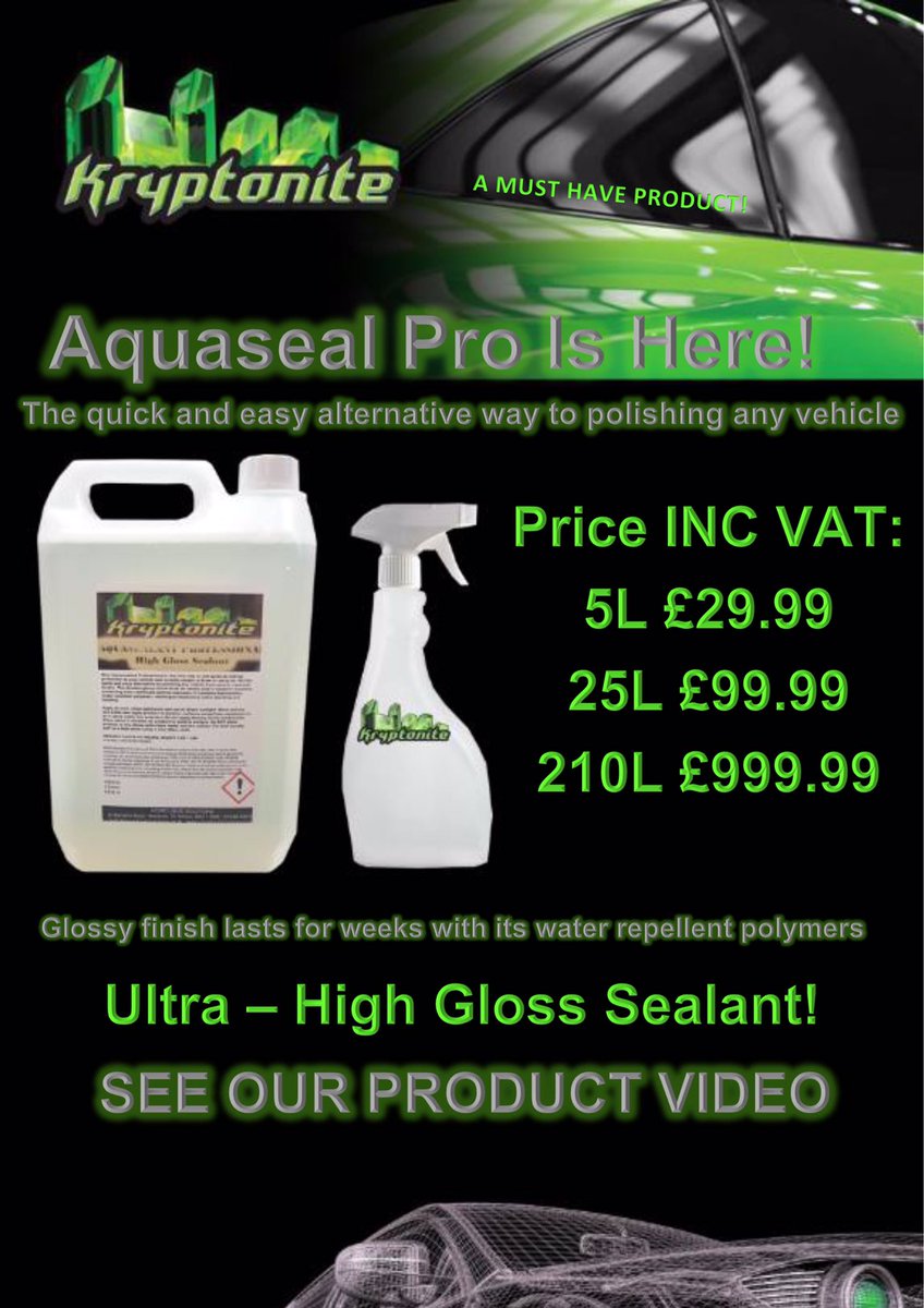 AzureLiSolution's tweet image. Aquaseal Pro Is Here! Must Have Product For Automotive Sector!

Check Out Our Products' Video:
lnkd.in/dGVYVw8