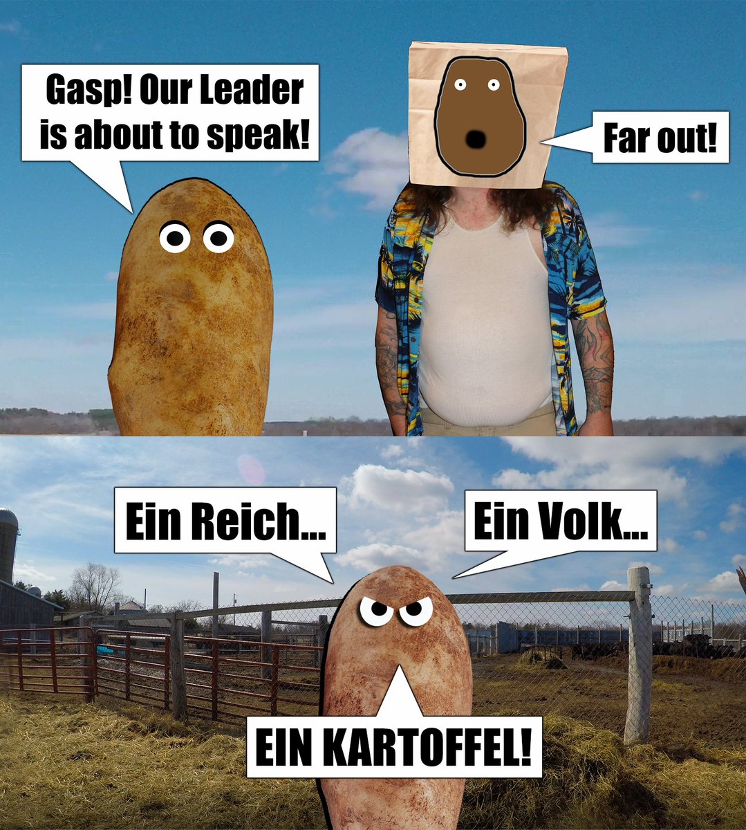 odinstooth's tweet photo. #odinstooth
#lordbeanington
#racistpotatoes
#thehappyviking
#theleaderspeaks
#farout
#hearthemessage
#wtfamidoing
#deepundercover https://t.co/R0FzLniQxU