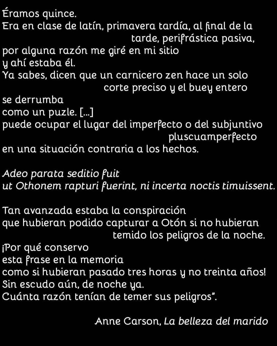 agamador's tweet photo. Anne Carson, poeta y profesora de Clásicas en la Univ. de Michigan, acaba de ser galardonada con el #PrincesaDeAsturias de las Letras 2020.
Alguien capaz de escribir poesía a partir de una clase de #Latín y de las 'Historias' de #Tácito merece eso y más.
https://t.co/OyYtPwW2ew https://t.co/N3155imR8f