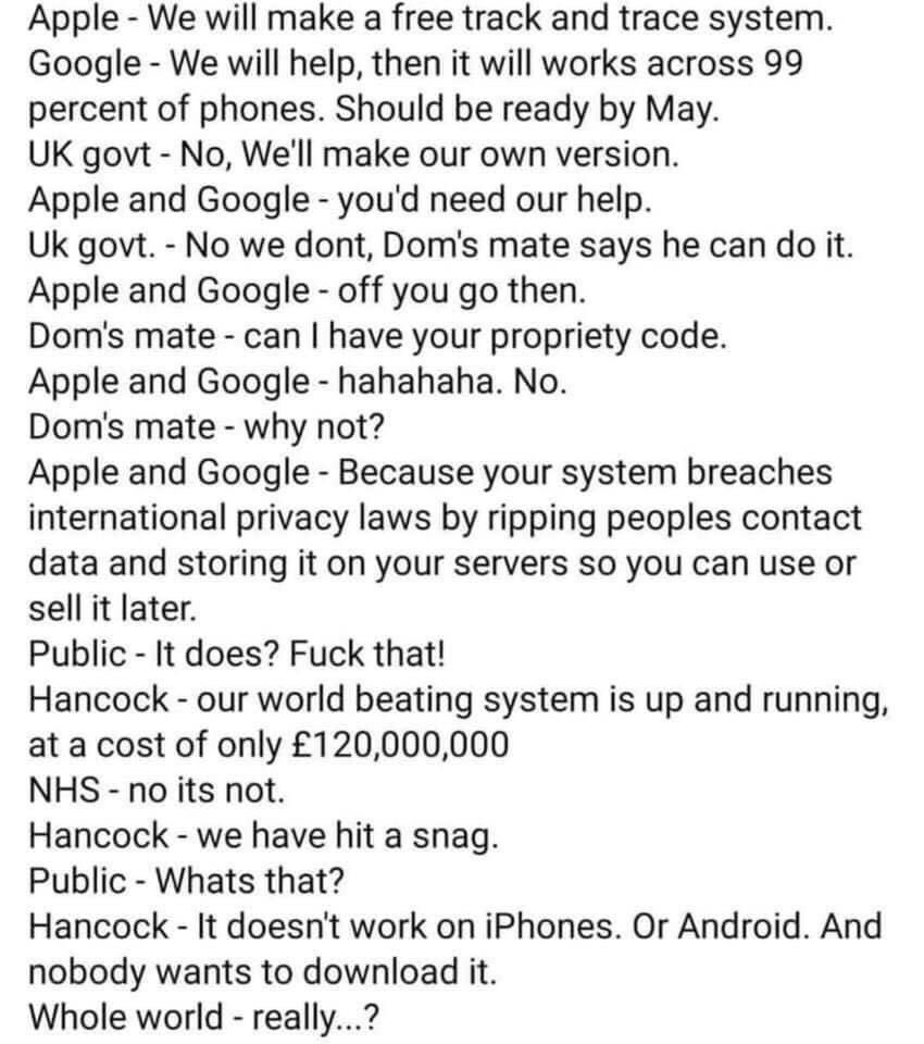 anteggs49's tweet photo. #WorldBeatingApp #WorldBeatingIncompetence #ToryShambles @MattHancock @BorisJohnson https://t.co/J4YPFlwfMM