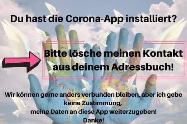 gzgt's tweet photo. Die Böse Corona App...LOL letztes Bild ist der Knaller ... Also ich hab kein Whatapp, aber dafür Corona App... https://t.co/sr5SiXVKf1