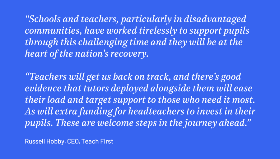 Teach First (@teachfirst) on Twitter photo Our CEO, <a href="/russellhobby/">Russell Hobby</a>, responds to today's announcement from the Government on additional funding for schools in England. Our CEO, <a href="/russellhobby/">Russell Hobby</a>, responds to today's announcement from the Government on additional funding for schools in England.