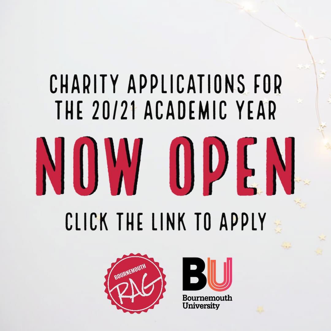 EmmaD_SUBU's tweet photo. Does your #charity need a helping hand? Why not apply to be considered by @BURAGSociety @bournemouthuni for the next academic year!

Apply here 👉🏼 https://t.co/6uJFJSLZpI https://t.co/wkIxQ4VSBu