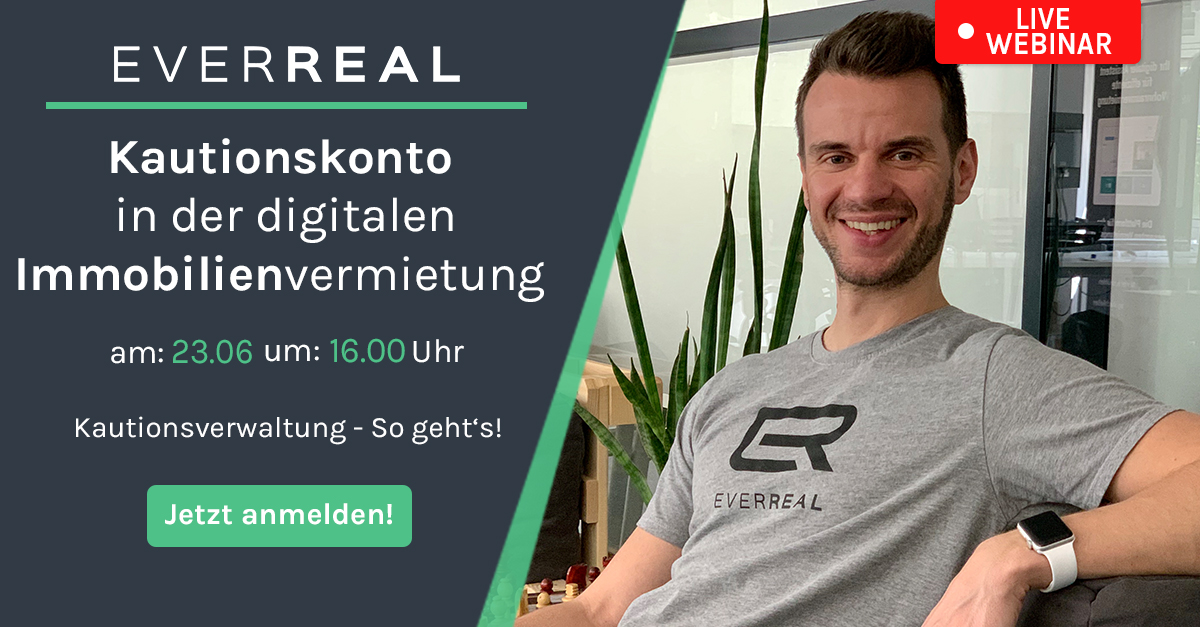 EverReal_GmbH's tweet photo. Unsere Live-Demo wird Ihnen die Augen öffnen, wie effizient Sie mit unserer ganzheitlichen &amp; mobilen Software arbeiten können. Probleme mit Mietkautionskonten gehören dank EverReal der Vergangenheit an!

➡️ Hier kostenlos anmelden: https://t.co/yHFOgp3A6s ⬅️ https://t.co/pqiCzacmtc