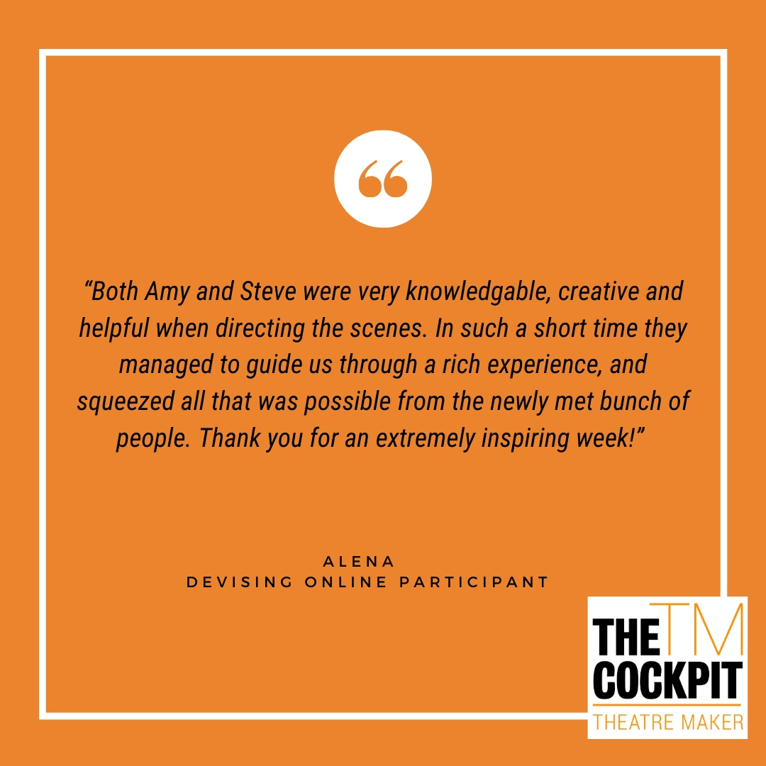 cockpittheatre's tweet photo. DEVISING ONLINE is back! Starts 11 July!
3 sessions to devise a new piece of theatre.
Rehearse it, tech it, then perform it at our online scratch night! Brilliant!
https://t.co/xO1rjnYPY9
#theatremaker #devise #actorslife #online #lockdown #lockdownclass #theatre #theatreonline https://t.co/ZQnu6Z40uN
